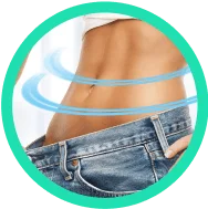 Barriga feminina com fita métrica, representando a queima de gordura e o metabolismo acelerado com ingredientes naturais.